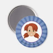 Opgroeien met Abbey en Sam Blue Magnet (Abbey) Magneet (Voorkant / Achterkant)