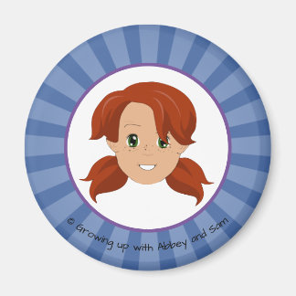 Opgroeien met Abbey en Sam Blue Magnet (Abbey) Magneet