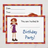 Opgroeien met Abbey en Sam Invitation Kaart (Voorkant / Achterkant)