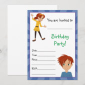 Opgroeien met Abbey en Sam Invitations Kaart (Voorkant / Achterkant)