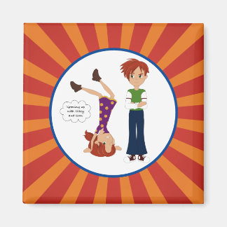 Opgroeien met Abbey en Sam Magnet Magneet