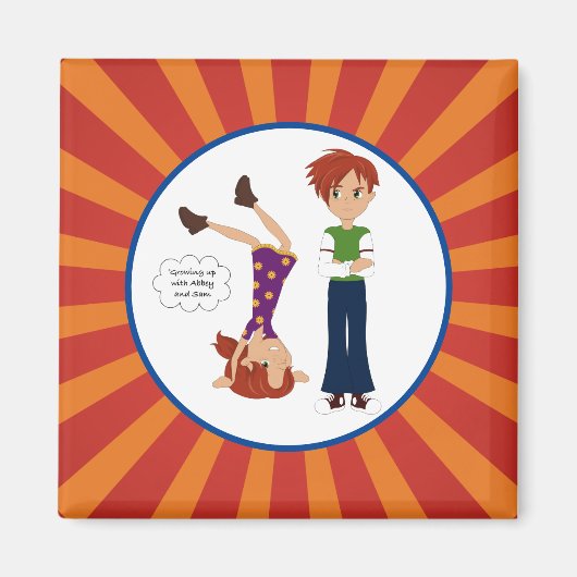 Opgroeien met Abbey en Sam Magnet Magneet (Voorkant)