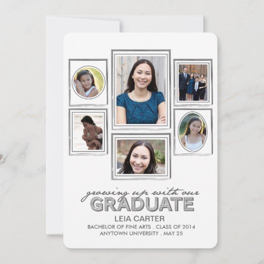 Opgroeien met afstudeer aankondiging (Voorkant)