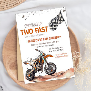Opgroeien Twee Fast Dirt Bike Boy 2e verjaardag Kaart