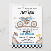 Opgroeien Twee Fast Dirt Bike Boy Verjaardag Kaart (Voorkant)