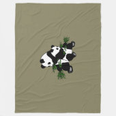 Opgroeiende Panda Fleece Deken (Voorkant)