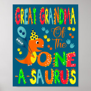Opgrootmoeder van de One-a-saurus 1e verjaardag jo Poster
