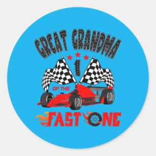 Opgrootmoeder van de snelste auto racing 1e ronde sticker