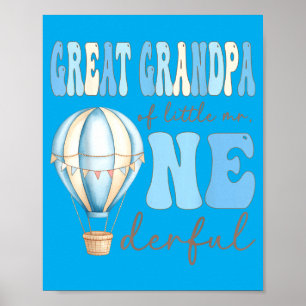 Opgrootvader van Mr Onederful 1e verjaardag jongen Poster