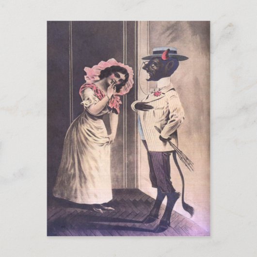 Ophaaldatum Krampus Briefkaart (Voorkant)