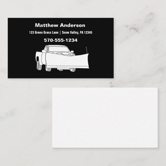 Ophaalwagen met ploegenstroom visitekaartje (Voorkant / Achterkant)