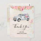  ophaalwagen Rustic Waterverf Dank u Briefkaart (Voorkant / Achterkant)