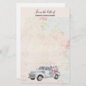 ophaalwagen Rustige Waterverf Briefpapier (Voorkant / Achterkant)