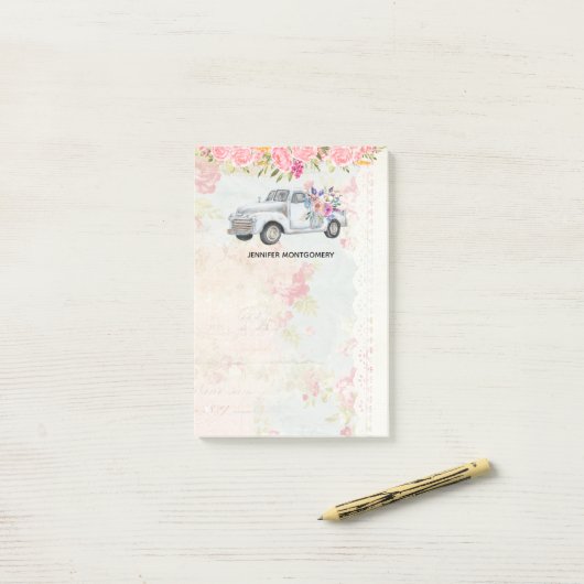  ophaalwagen Rustige Waterverf Post-it® Notes (Op bureau)