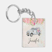  ophaalwagen Rustige Waterverf Sleutelhanger (Voorkant Links)