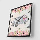  ophaalwagen Rustige Waterverf Vierkante Klok (Hoek)