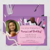 Ophalen - make-up / spa-uitnodiging kaart (Voorkant / Achterkant)