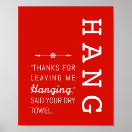 Ophangen | Bathroom Rules Poster Art Print 8x10