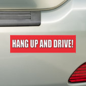 Ophangen en rijden! Bumpersticker (Op auto)