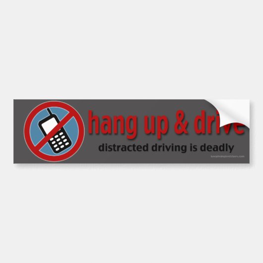 Ophangen en station bumpersticker (Voorkant)