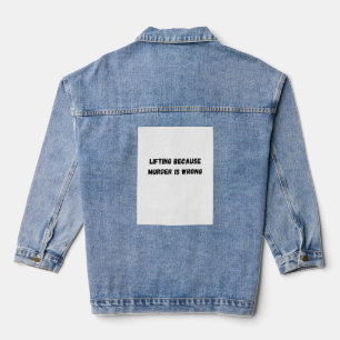 Opheffen omdat moord fout is denim jacket