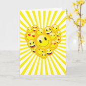 Opheffend Zonneschijn Geel Positief Gelukkig Vibes Kaart (Gele Bloem)