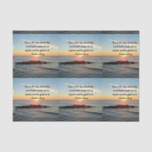OPHEFFENDE PSALM 118:24 ZONSOPGANG FOTO ONTWERP TISSUEPAPIER