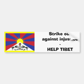 Opheffing tegen onrecht - HELP TIBET Bumpersticker