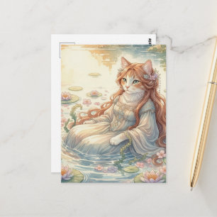 Ophelia als een kat briefkaart