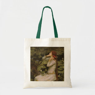 Ophelia bij de vijver door John William Waterhouse Tote Bag