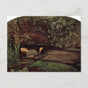 Ophelia by Millais, John Everett (beste kwaliteit) Briefkaart
