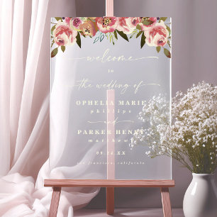 Ophelia Cottagecore Rose Florale Mariage Bienvenue