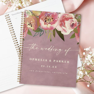 Ophelia Cottagecore Stof Roze Bloemige Bruiloft Planner