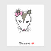 Ophelia de Opossum, Possum, bosbewoner Sticker (Vel)