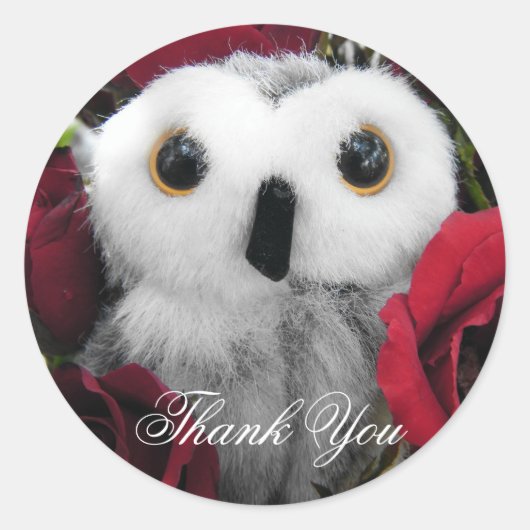 Ophelia & de  Rozen - Dank u Ronde Sticker (Voorkant)