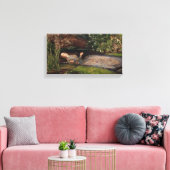Ophelia door John Everett Millais Canvas Afdruk (Insitu (Woonkamer))
