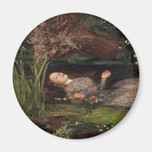 Ophelia door John Everett Millais Magneet (Voorkant)