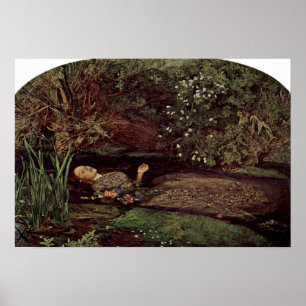 Ophelia door John Everett Millais Poster