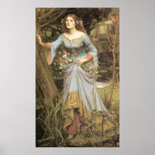 Ophelia door John William Waterhouse - 1910 Poster