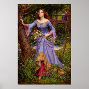 Ophelia door John William Waterhouse Poster