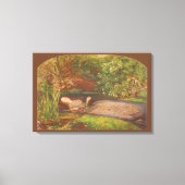 Ophelia door Millais,  Victoriaans Kunst Canvas Afdruk (Voorkant)