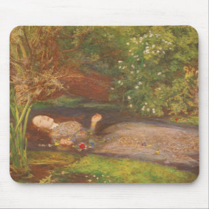Ophelia door Millais,  Victoriaans Kunst Muismat