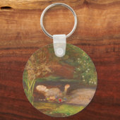 Ophelia door Millais, Victoriaans Kunst Sleutelhanger (Voorkant)