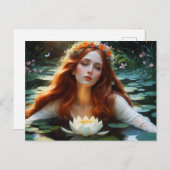 Ophelia in de waterlelies briefkaart (Voorkant / Achterkant)