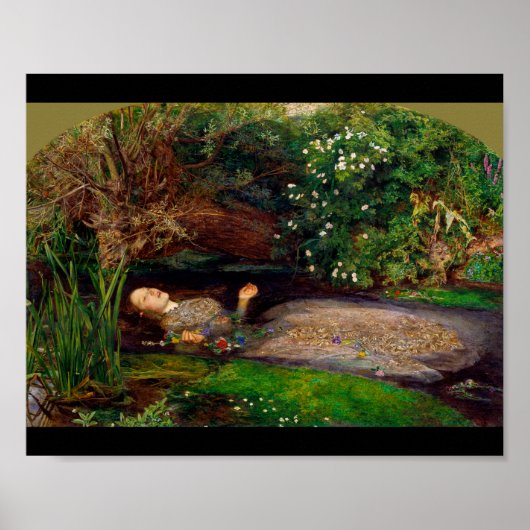 Ophelia, John Everett Millais, 1851-1852 Poster (Voorkant)
