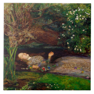 Ophelia, John Everett Millais Tegeltje