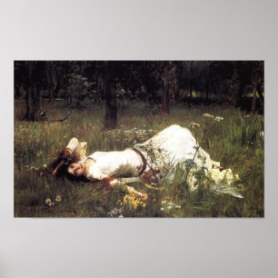 Ophelia - John William Waterhouse Poster