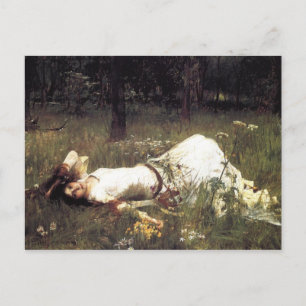 Ophelia Lying in the Meadow Briefkaart