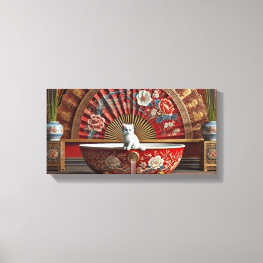 Ophelia neemt een bad canvas afdruk (Voorkant)