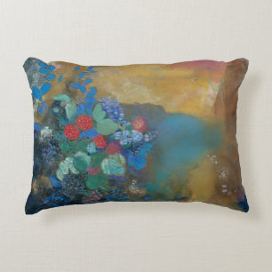 Ophelia onder de bloemen door Odilon Redon Accent Kussen